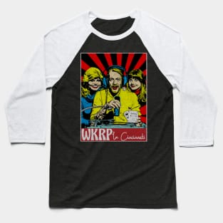 WKRP In Cincinnati Pop Art Fan Art Baseball T-Shirt